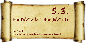 Serfőző Benjámin névjegykártya
